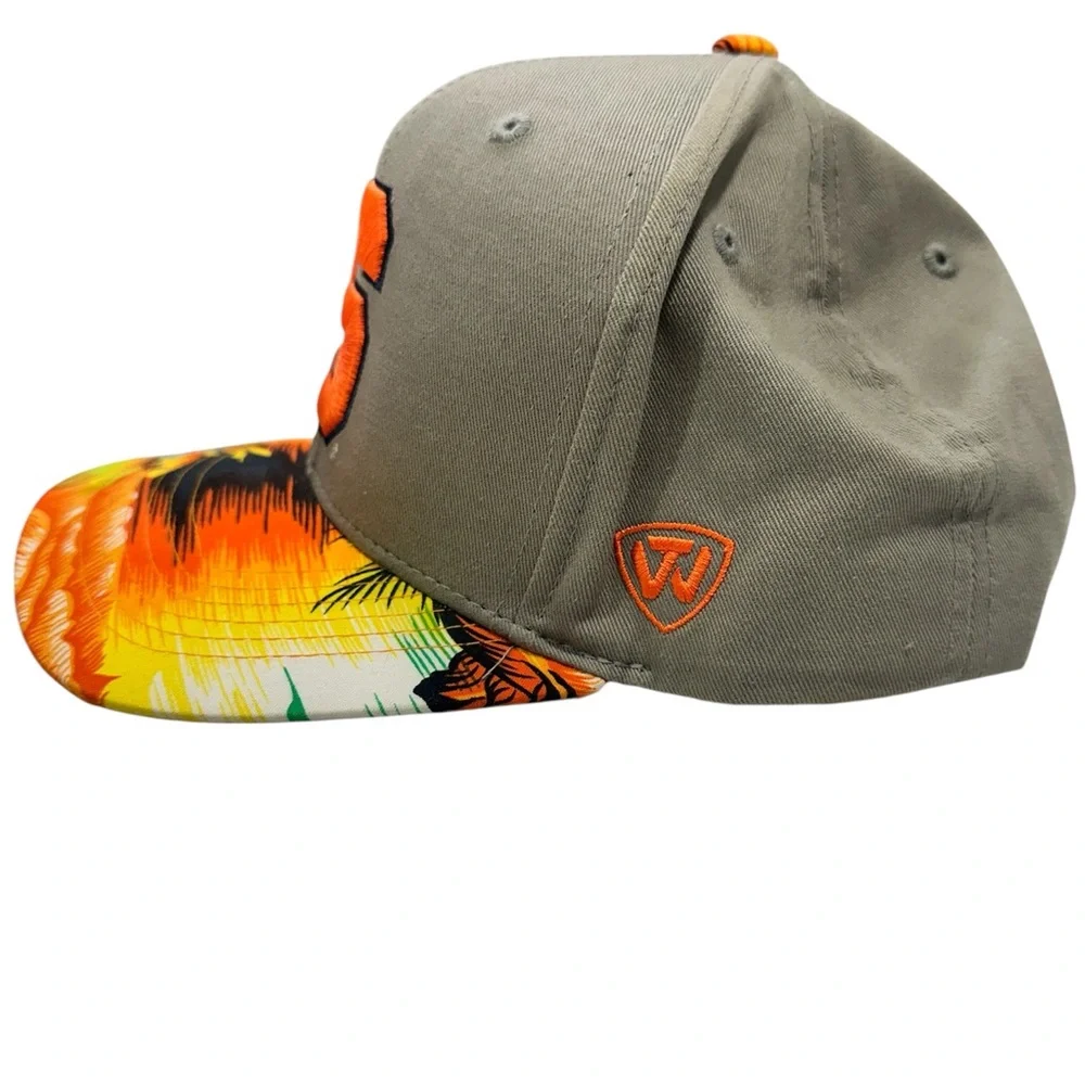 Syracuse Orange Grey and Tropical/Hawaiian SnapBack Hat - Picture 2 of 6